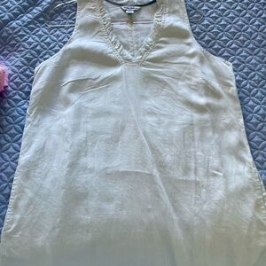 Tommy Bahama white ruffle linen dress